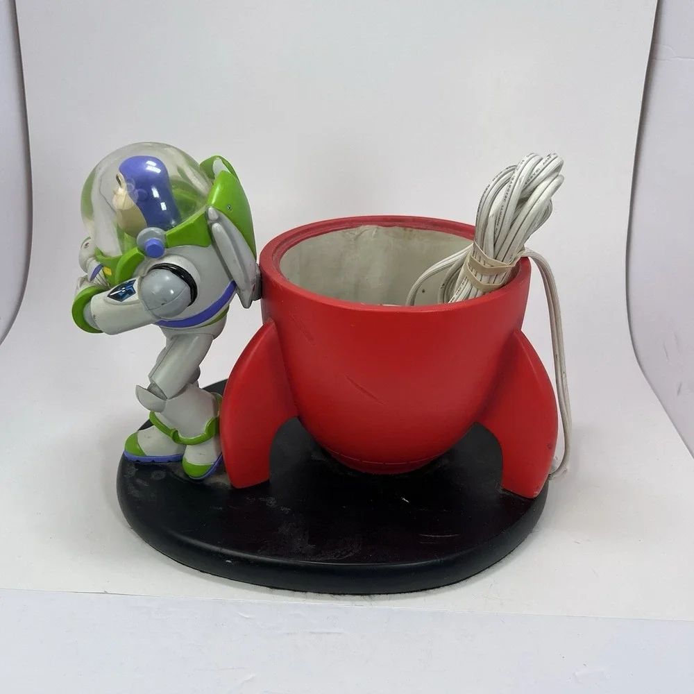 Rare Disney Pixar Toy Story Buzz Lightyear Space Crane Light Lamp Base